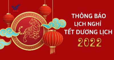 Thông báo lịch nghỉ tết Dương lịch 2022