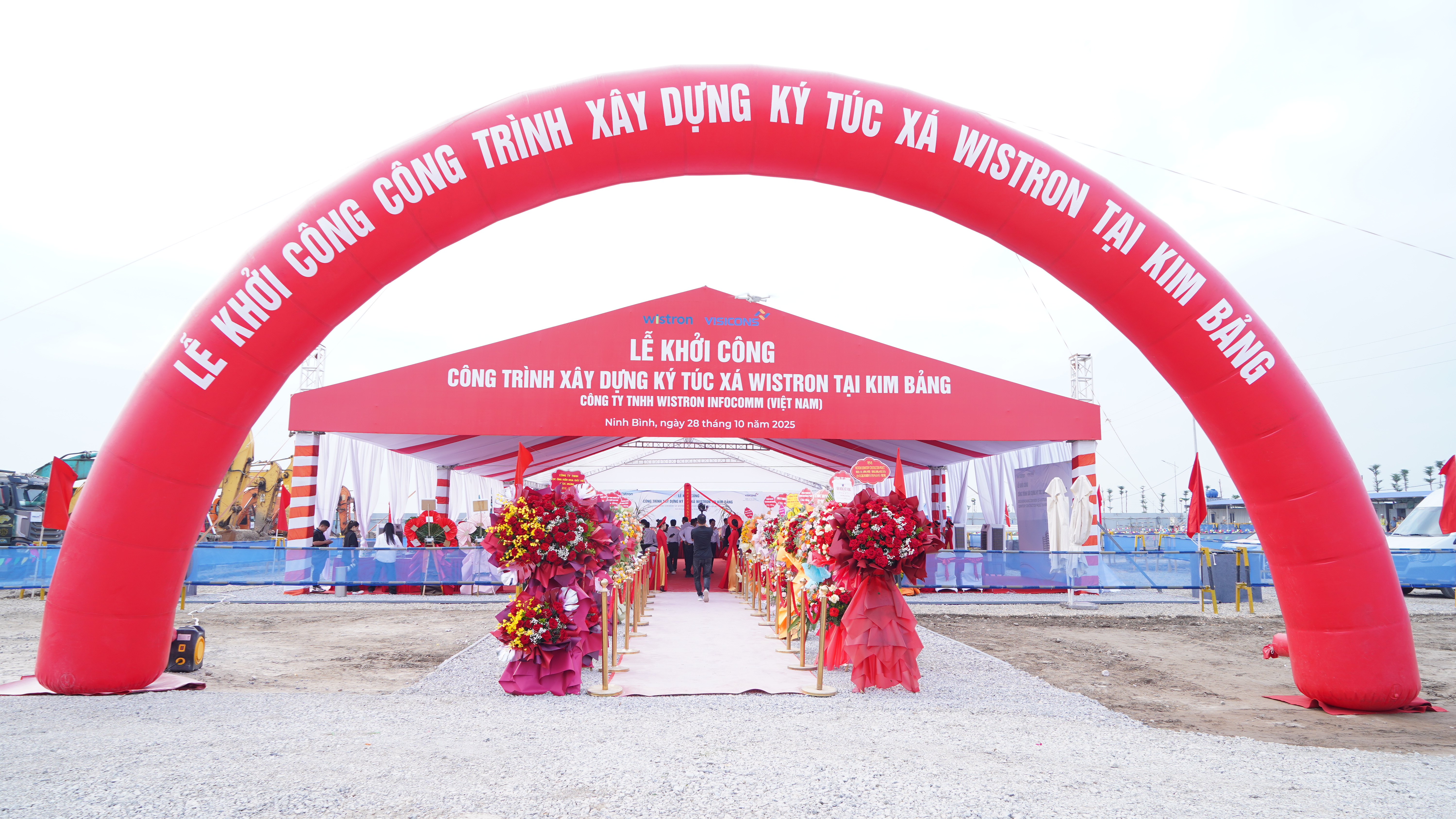 TẬP ĐOÀN WISTRON CORPORATION KHỞI CÔNG DỰ ÁN XÂY DỰNG KHU LƯU TRÚ TẠI KHU CÔNG NGHIỆP KIM BẢNG I