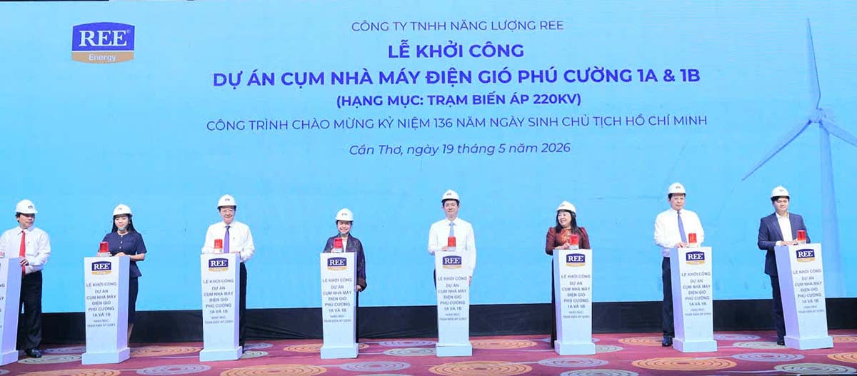Khởi công Dự án Cụm nhà máy điện gió Phú Cường 1A và 1B - Hạng mục Trạm biến áp 220 kV