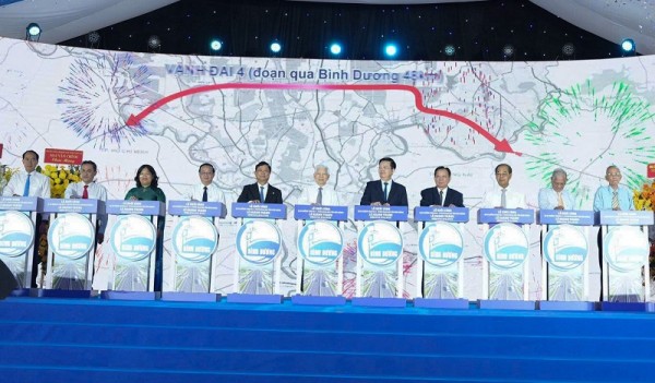 Khởi công dự án đường Vành đai 4, TP.HCM đoạn qua Bình Dương