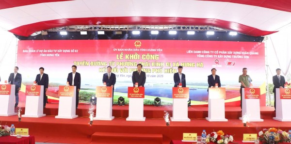 Hưng Yên: Khởi công tuyến đường huyết mạch hơn 4.900 tỷ đồng kết nối phường Thái Bình với phường Phố Hiến