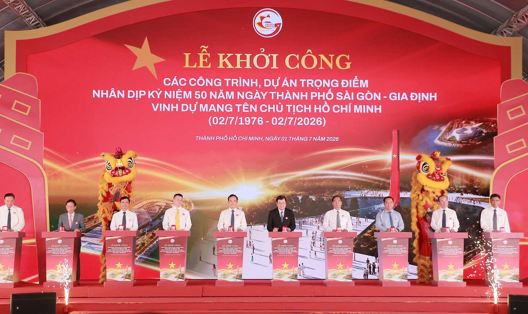 TP.HCM khởi công 8 công trình hơn 9,6 tỷ USD, mở đường cho kỷ nguyên phát triển mới TP.HCM khởi công 8 công trình hơn 9,6 tỷ USD, mở đường cho kỷ nguyên phát triển mới